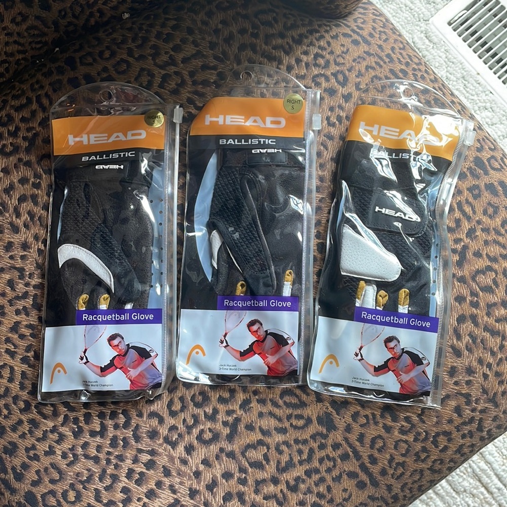 NWT 3 HEAD Racquetball leather glove  Right Small